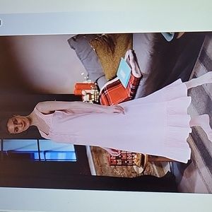 Miss Lavish London peach nightdress sleepwear nightgown 100% cotton midi…16 New